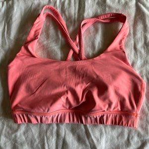 Lulu Lemon energy bra. Size 6 peachy pink